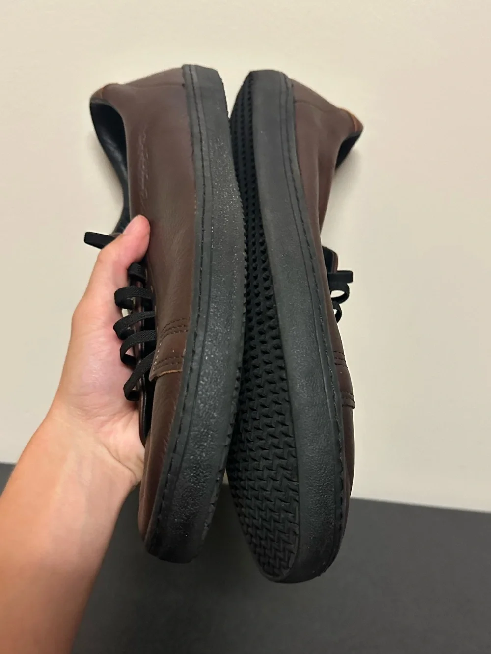 Birchbury Bramford Brown Leather Men's  Sneakers Size 12 Minimalist Shoes